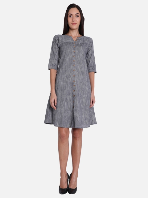 

SALWAR STUDIO Grey Skater Dress