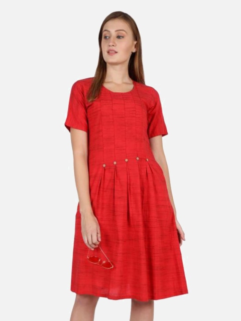 

SALWAR STUDIO Red Skater Dress