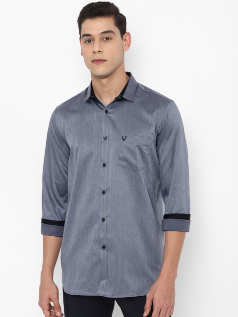 

Allen Solly Men Navy Blue Slim Fit Cotton Casual Shirt