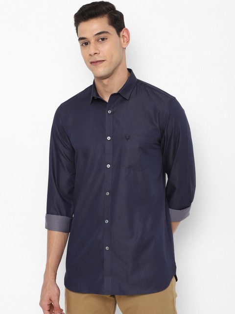 

Allen Solly Men Navy Blue Slim Fit Casual Shirt