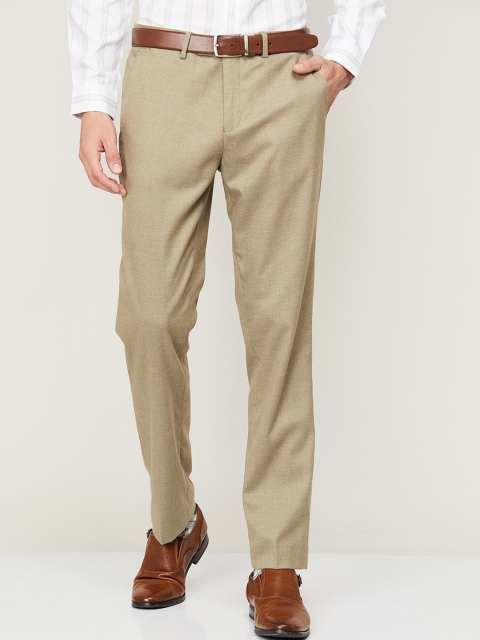 

CODE by Lifestyle Men Beige Slim Fit Formal Trousers