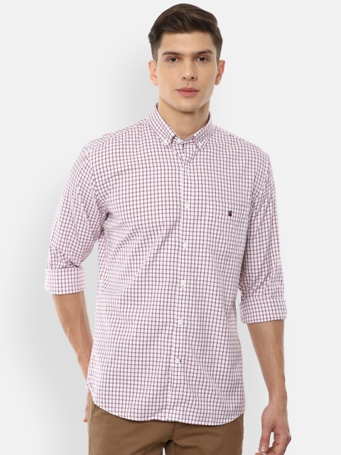 

Louis Philippe Sport Men Maroon Slim Fit Gingham Checked Cotton Casual Shirt