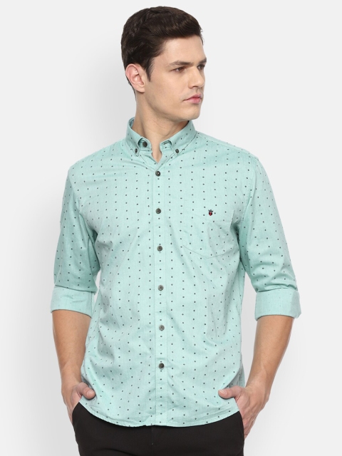 

Louis Philippe Sport Men Green Slim Fit Printed Casual Shirt