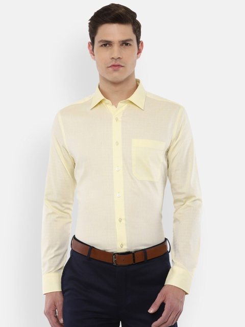 

Louis Philippe Men Yellow Slim Fit Formal Cotton Shirt