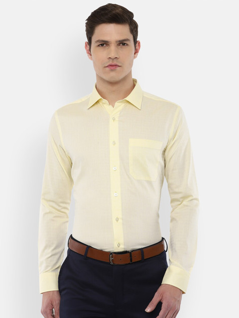 

Louis Philippe Men Yellow Slim Fit Cotton Formal Shirt