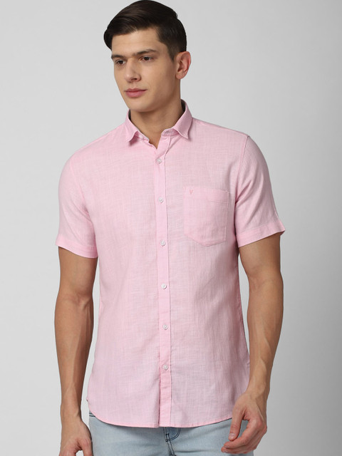 

Van Heusen Sport Men Pink Solid Slim Fit Cotton Casual Shirt