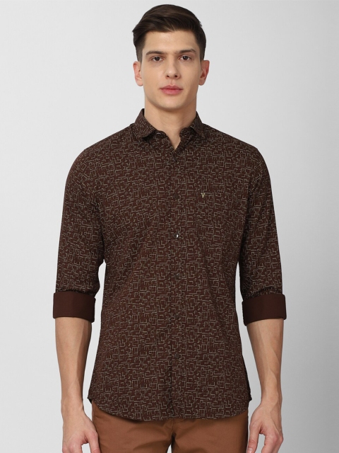 

Van Heusen Sport Men Brown Slim Fit Floral Printed Casual Shirt