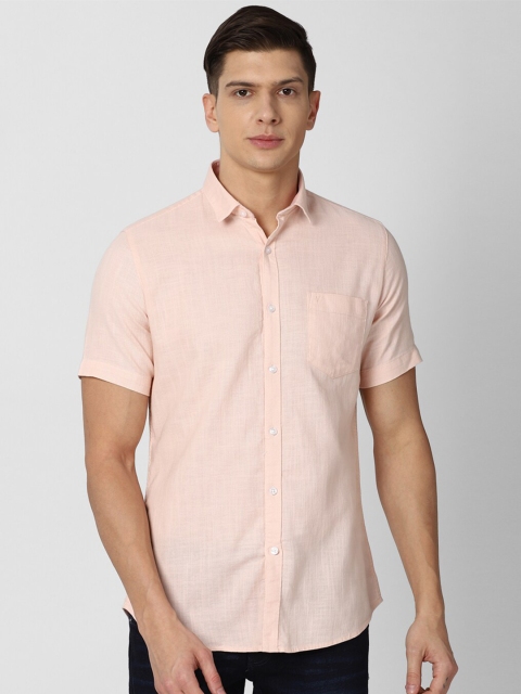 

Van Heusen Sport Men Peach-Coloured Slim Fit Casual Cotton Shirt