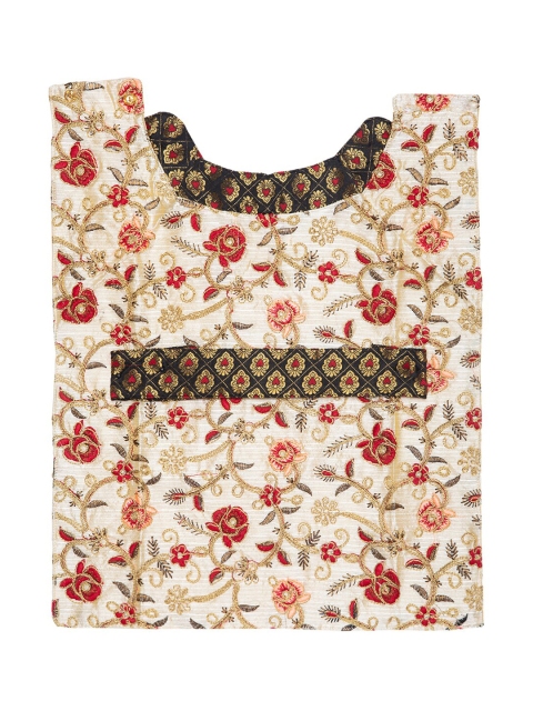

Lulala Cream & Red Embroidered Dog Sherwani