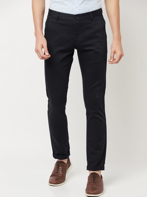 

Octave Men Navy Blue Cotton Trousers