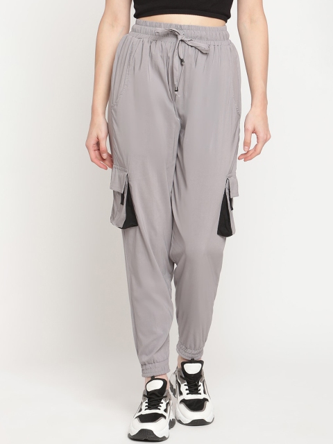 

TAG 7 Women Grey Comfort Joggers Trousers With Pocket Detailing