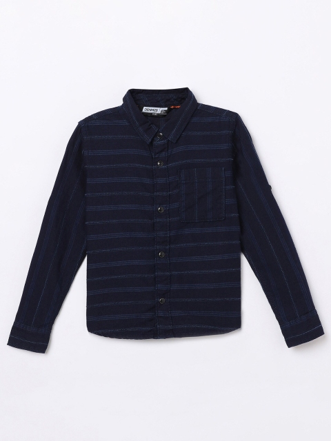 

Fame Forever by Lifestyle Boys Black Horizontal Striped Cotton Casual Shirt
