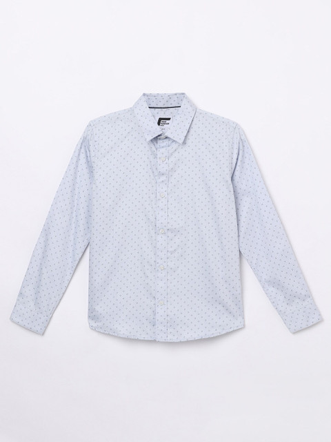 

Fame Forever by Lifestyle Boys Blue Slim Fit Printed Casual Shirt