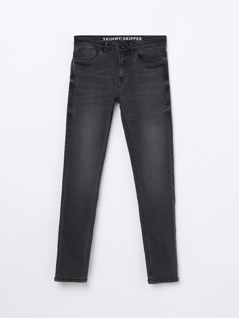 

Fame Forever by Lifestyle Boys Black Skinny Fit Low Distress Light Fade Jeans