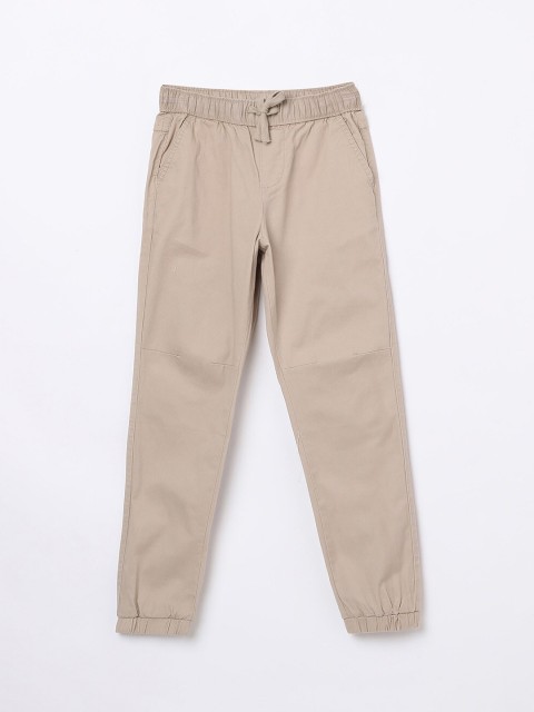 

Fame Forever by Lifestyle Boys Beige Solid Cotton Joggers