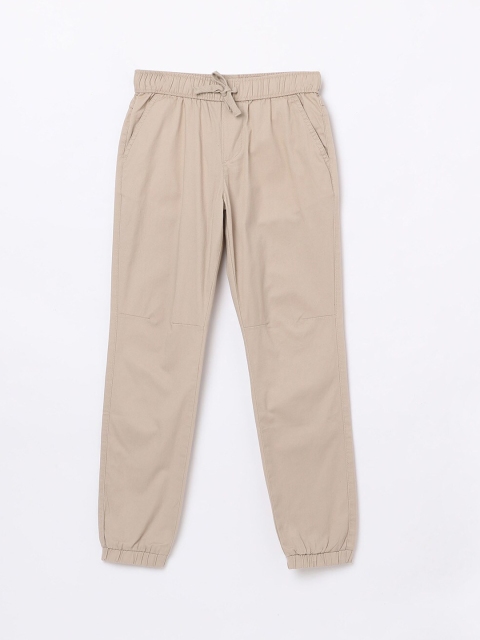 

Fame Forever by Lifestyle Men Boys Solid Regular Fit Joggers, Beige