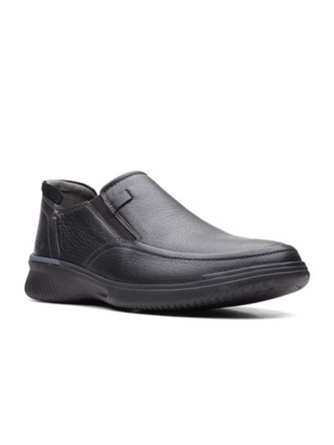

Clarks Men Black Textured Leather Slip-On Sneakers