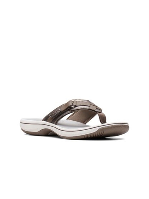 

Clarks Women Metallic T-Strap Flats