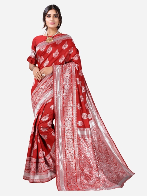 

KALINI Women Red Printed Poly Silk Saree