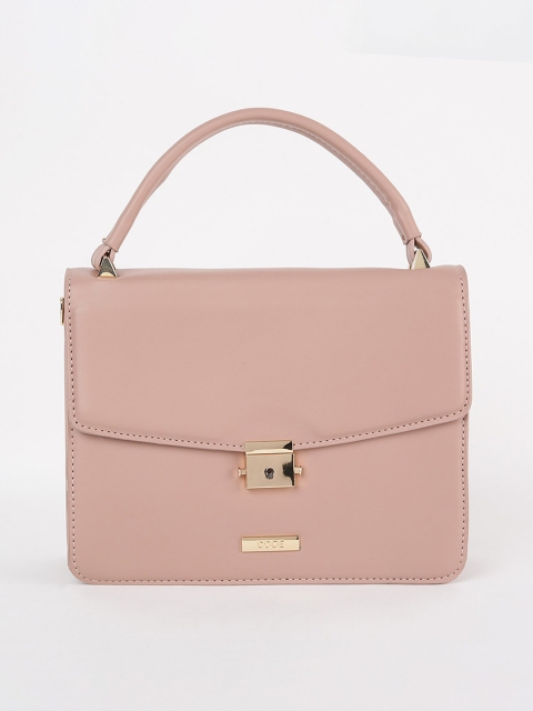 

CODE by Lifestyle Pink Textured Structured Satchel