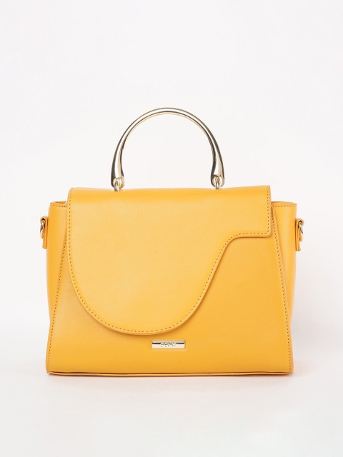 

CODE by Lifestyle Women Mustard Yellow Structured Handheld Bag