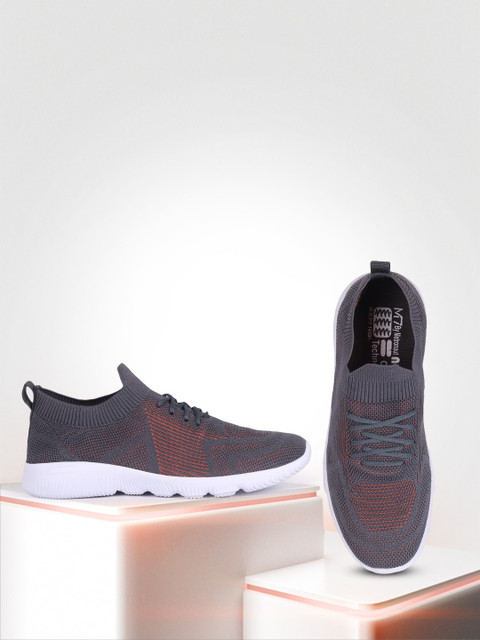 

M7 by Metronaut Men Grey Woven Design Slip-On Sneakers