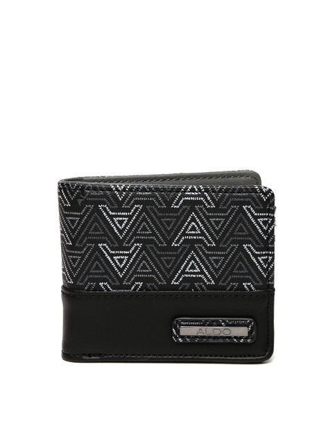 

ALDO Women Black Printed Two Fold Wallet