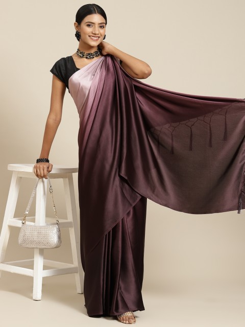 

Havida Sarees Purple Ombry-Dyed Satin Saree