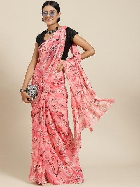 

Havida Sarees Pink Floral Print Saree