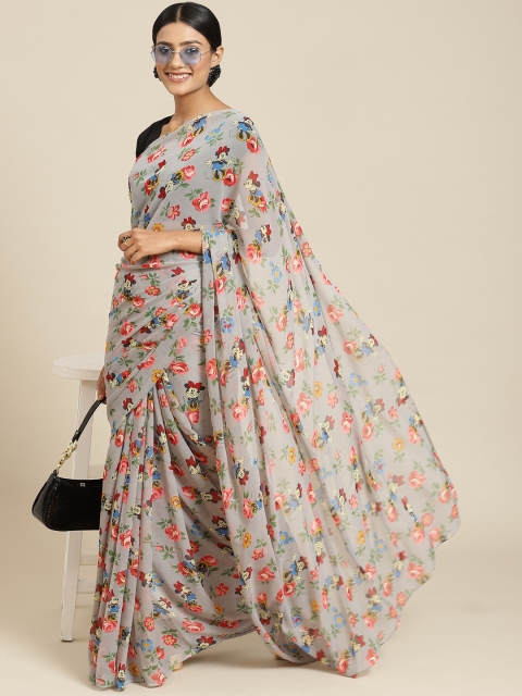 

Havida Sarees Grey Printed Saree
