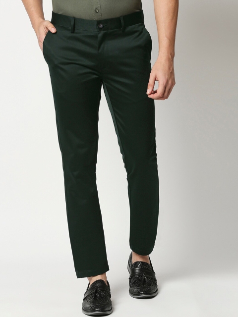 

Basics Men Green Tapered Fit Cotton Trousers