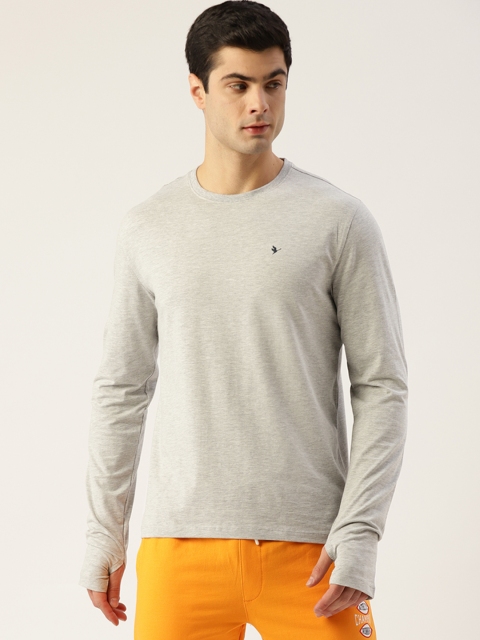 

AM SWAN Men Grey Melange T-shirt