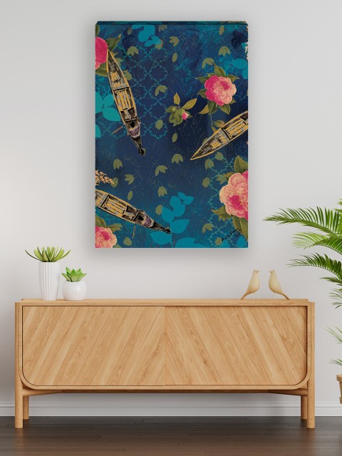 

India Circus by Krsnaa Mehta Blue Floral Lake Inception Wall Art
