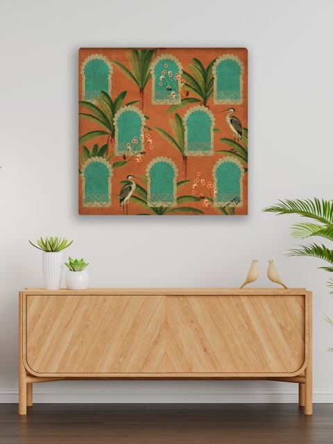 

India Circus by Krsnaa Mehta Brown & Green Herons Palace Printed Photograph Framed Wall Art