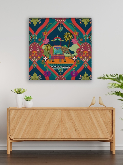

India Circus by Krsnaa Mehta Multi-Colored Elephant Printed Wall Art