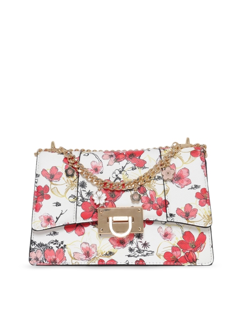 

ALDO Red Floral Printed Structured Sling Bag