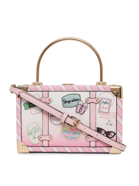 

ALDO Pink Printed Structured Handheld Bag