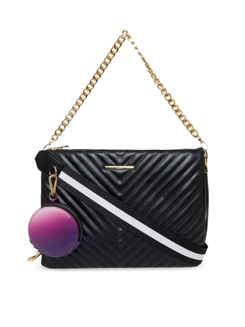 

ALDO Black Structured Quilted Sling Bag