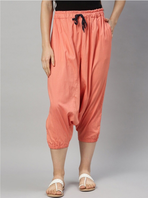 

Kryptic Women Peach-Coloured Straight Fit Harem Pants