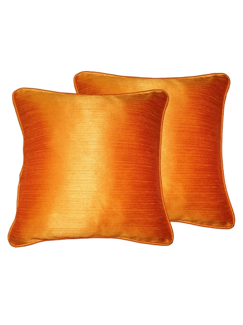 

Lushomes Set of 2 Orange Cushion Covers