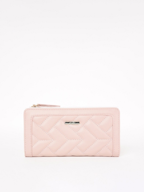 

Ginger by Lifestyle Women Pink Quilted Two Fold Wallet