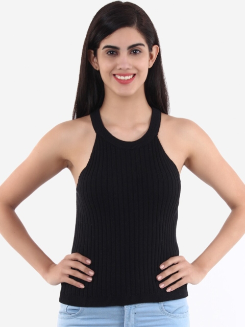 

JoE Hazel Black Pure Cotton Tank Top