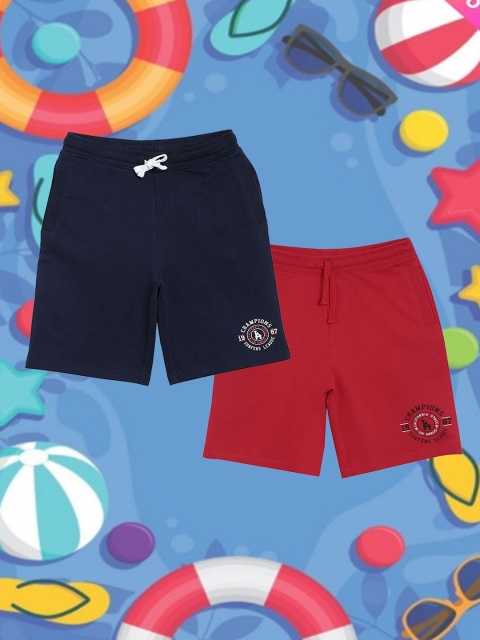 

3PIN Boys Red Printed Shorts