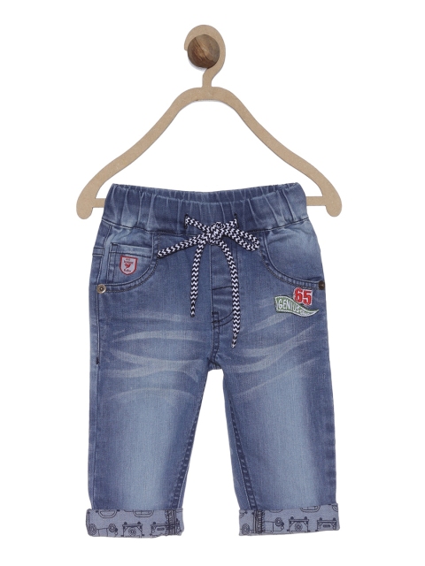 

612 league Boys Blue Classic Low Distress Heavy Fade Jeans