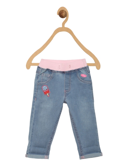 

612 league Girls Blue Classic Low Distress Light Fade Jeans
