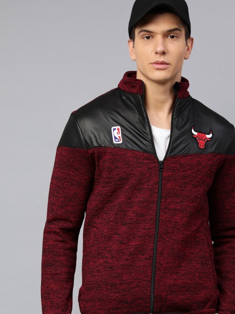 

NBA Men Maroon & Black Colourblocked Chicago Bulls Fan Jacket
