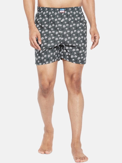 

Ajile by Pantaloons Men Grey & White Printed Pure Cotton Boxers