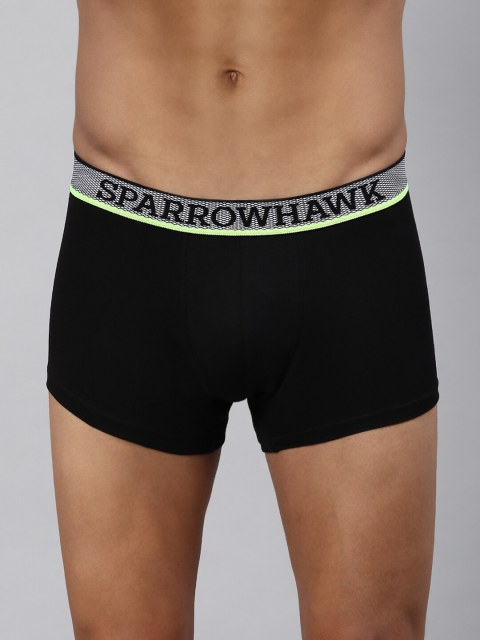 

SPARROWHAWK Men Black Solid Cotton Trunk 1221MTKSOBL1ST03