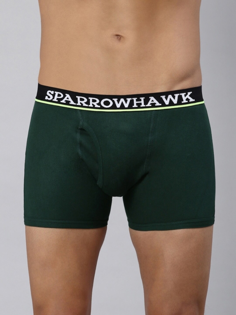 

SPARROWHAWK Men Green Solid Cotton Trunk - 1221MTKSOBG1RI05