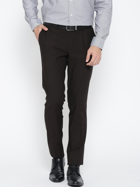 

Blackberrys Men Coffee Brown Formal Trousers